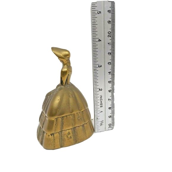 Crinoline Southern Belle Lady Brass Bell Hoop Skirt Bonnet Basket England Made - Picture 6 of 7